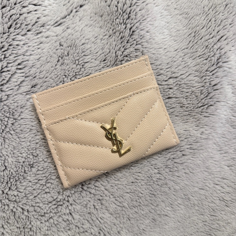 Yves Saint Laurent Cream Card Holder